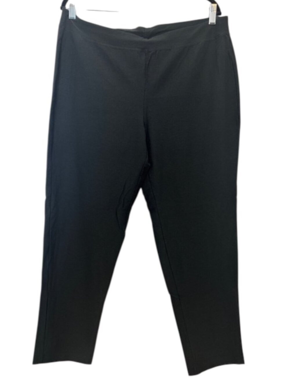 Eileen Fisher Straight-Leg Pull-On Pants Women's Size XL Black Viscose Nylon